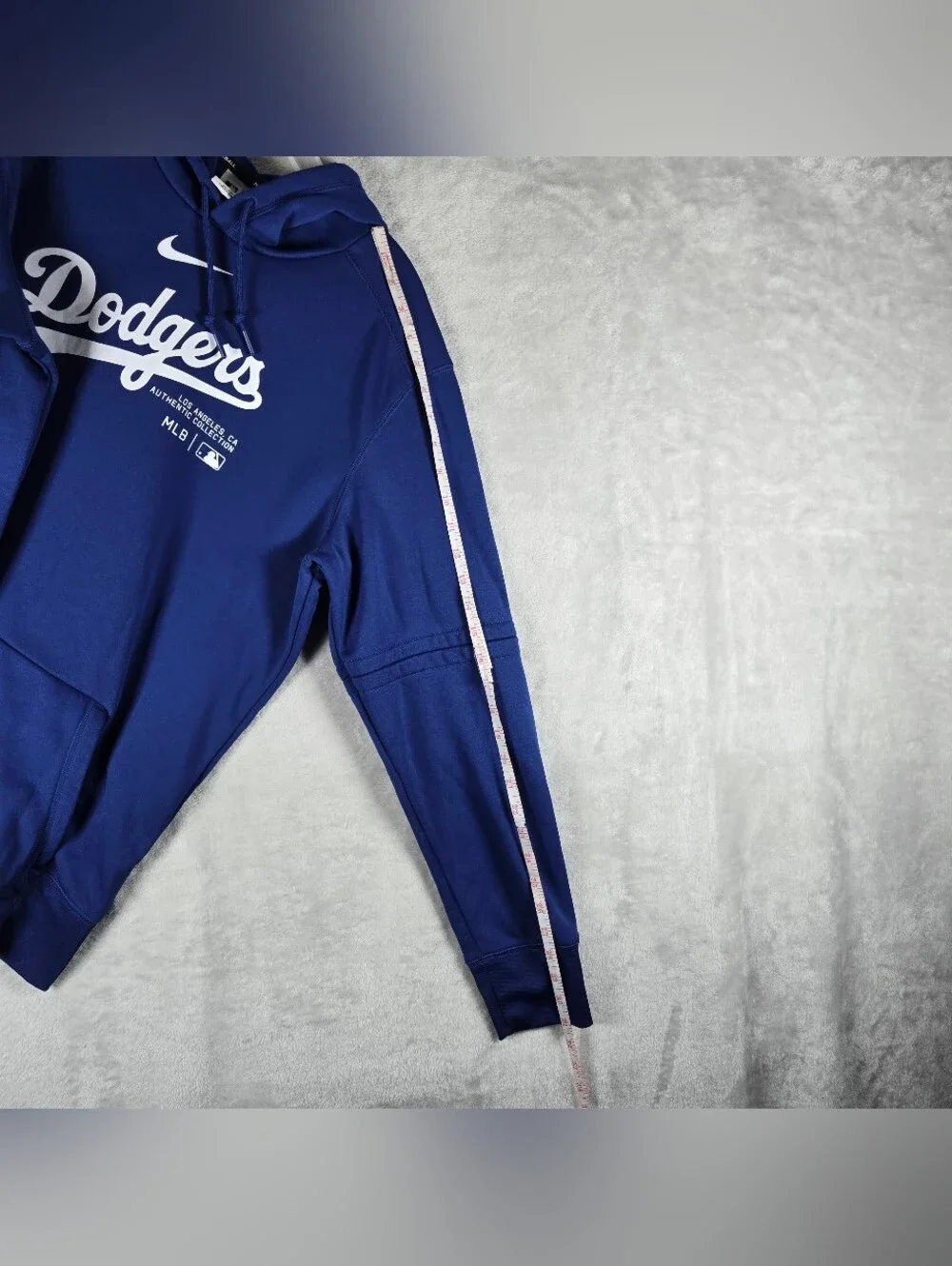 Nike Dodgers Center Swoosh Pullover Hoodie Sweater Mens Size L Large Blue